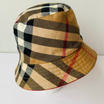 Burberry Authentic Reversible Cotton Blend Bucket Hat in Red