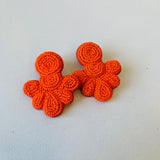 J. Crew Beaded Flutter Earrings in Orange