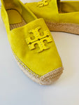 Tory Burch Ines Yellow Suede Espadrille Size 8.5 New