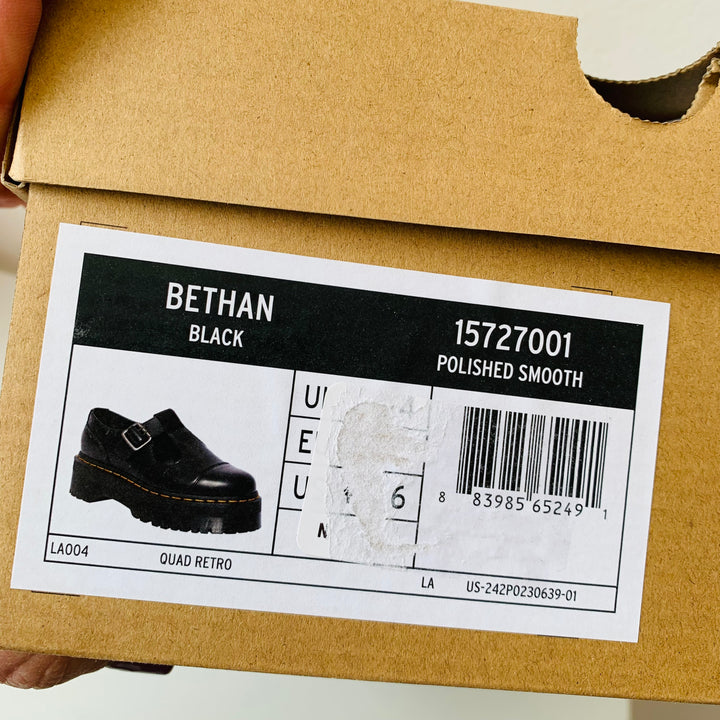 Doc Martens Bethan Black Polishes Smooth Mary Jane Size 6 Women’s