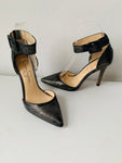 Jessica Simpson Women’s Cayna Black Gunmetal Metallic Dress Pump Size 6.5