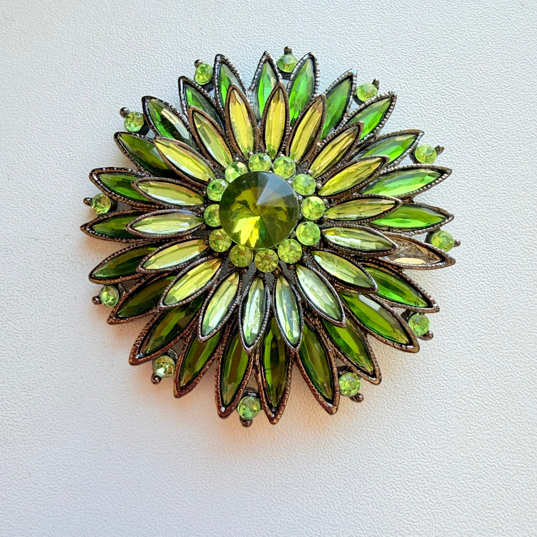 Green Vintage Brooch