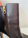 Coach Jemma Soft Calf Booties in Chestnut Size 9 Women’s