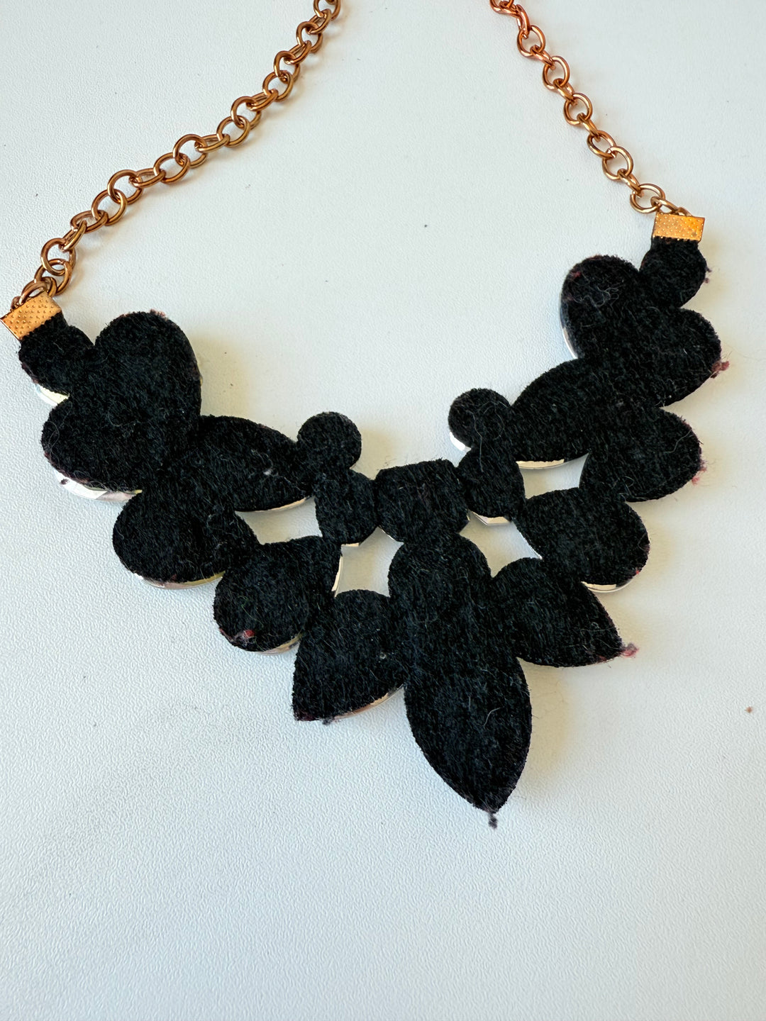 White Rhinestone Statement Necklace