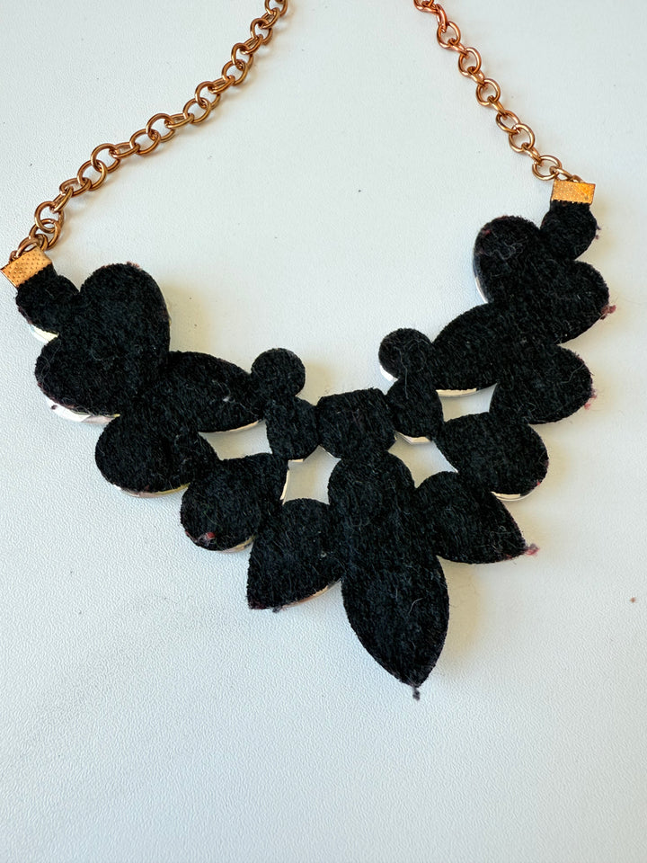 White Rhinestone Statement Necklace