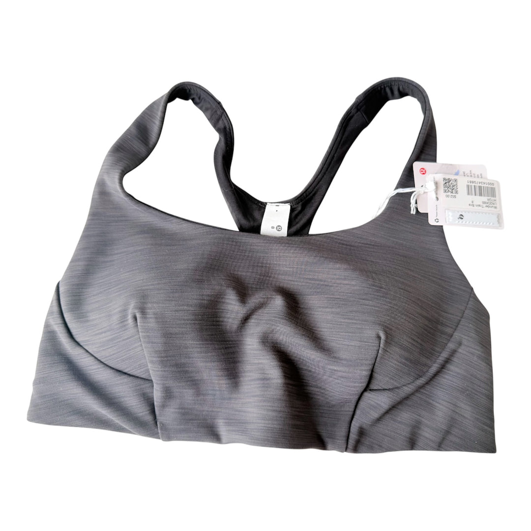Lulu Lemon Wondertrain Bra In Grey Size 8 NWT