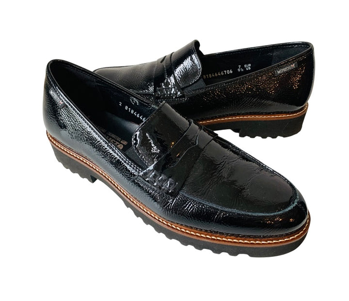 Mephisto Black Patent Leather Slip On Shoes Size 9.5