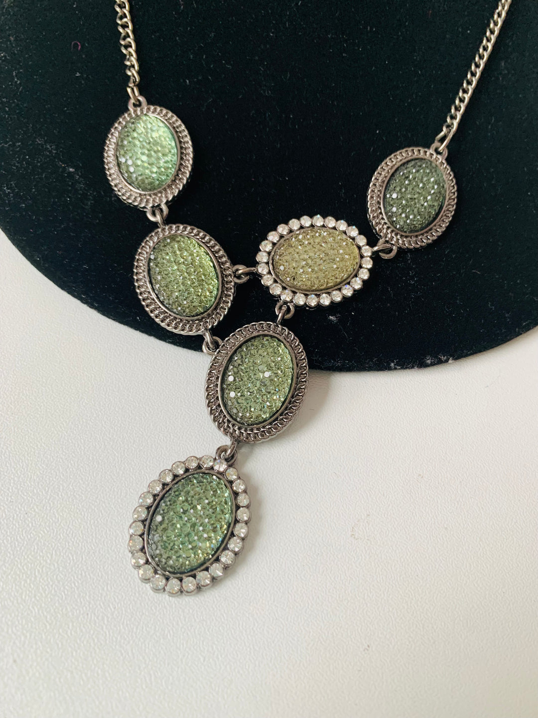 Green Crystal Statement Necklace