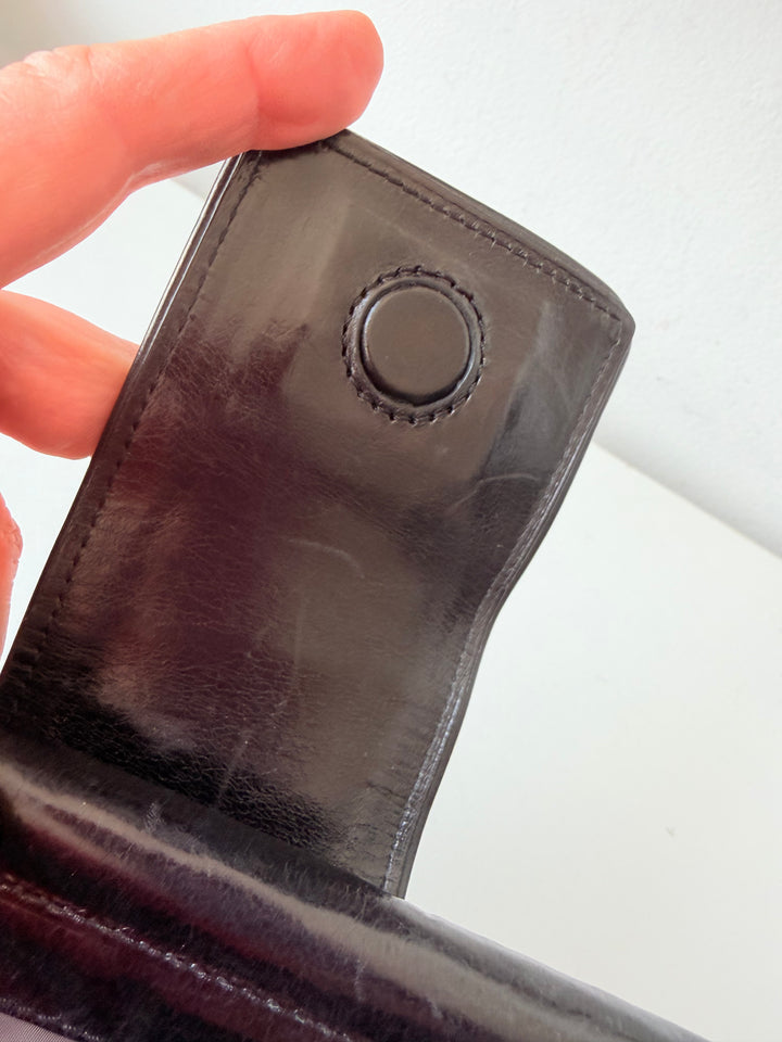 Kenneth Cole Black Shiney Leather Clutch