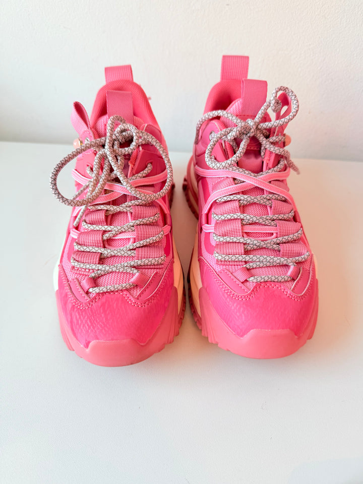 Javi Dominance Sneakers Pink/White Chunky Midsole Women’s Size 6.5