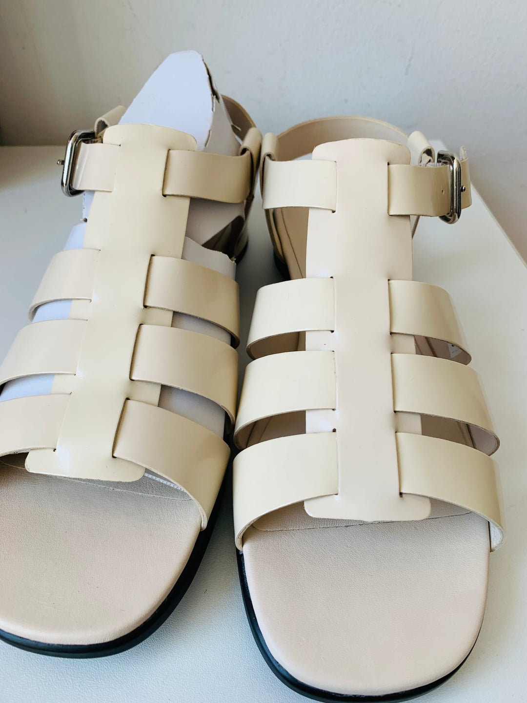 Ecco Sculpted Alba 25 Off White Sandal Size 41 (US 10-10.5) New In Box