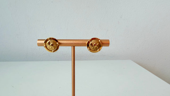 Michael Kors Goldtone Button Post Pierced Earrings