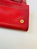 Prada Vitello Daino Leather Continental Red Wallet