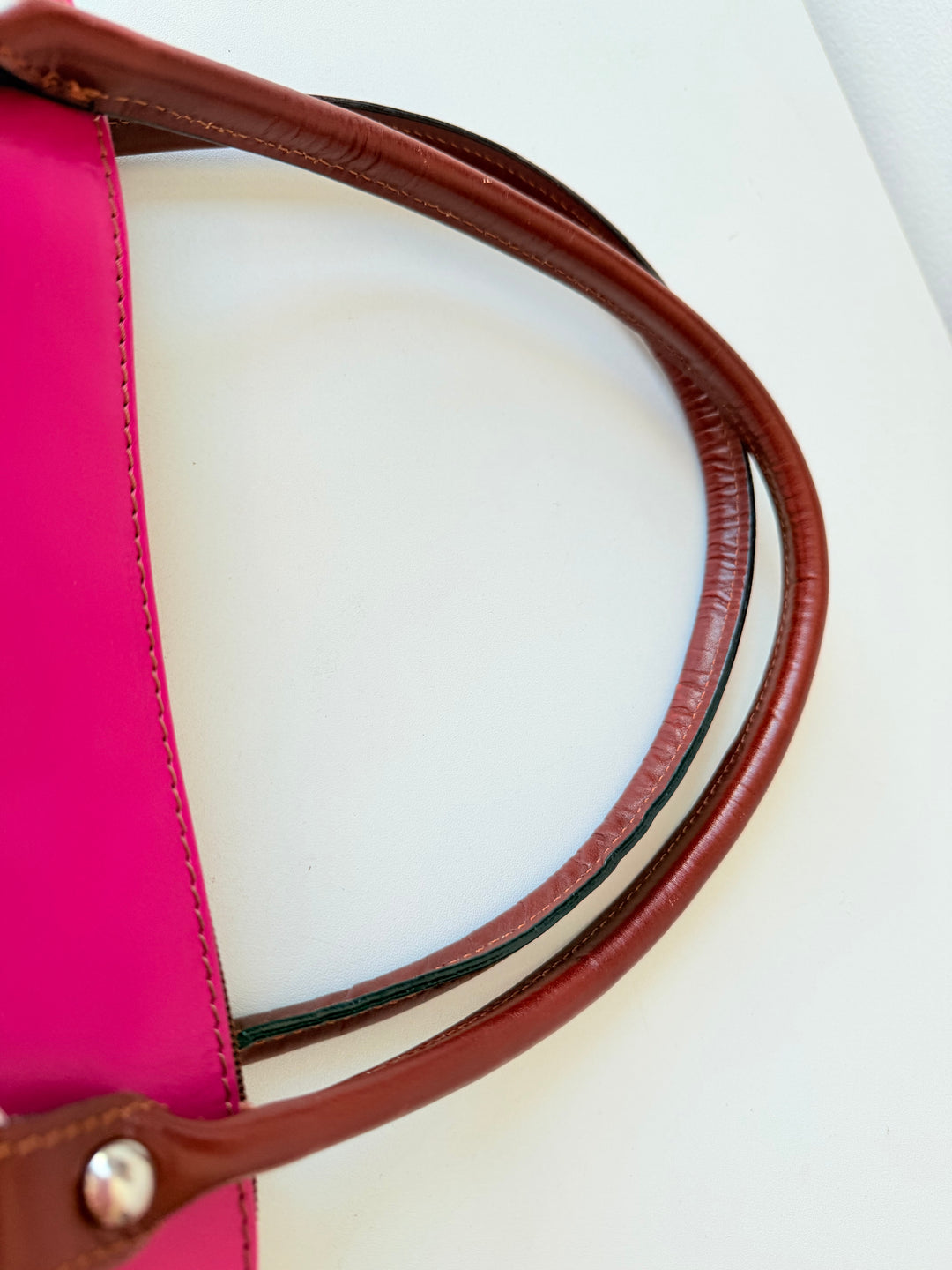 Vera Pelle Hot Pink Leather Handbag