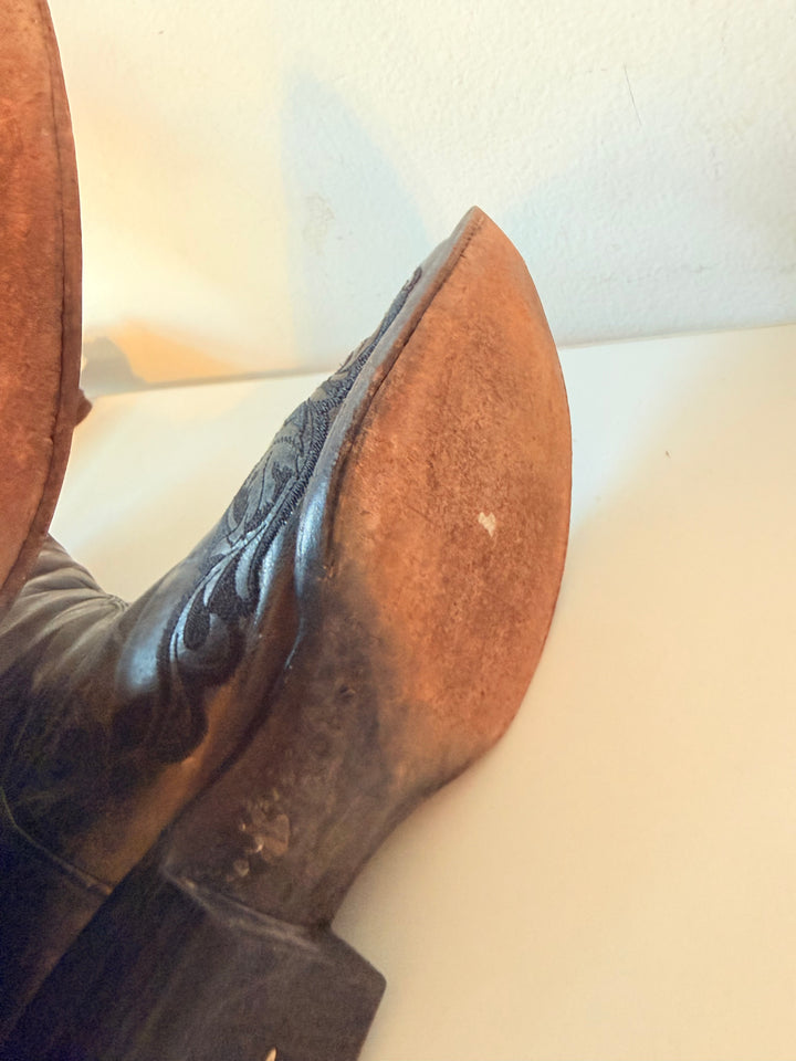 Old Gringo Black Western Distressed Leather Cowgirl Boots Size 9