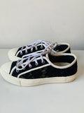 Christian Dior Walk’n Dior Lace Macrame Black Embroidered Sneakers Size 39