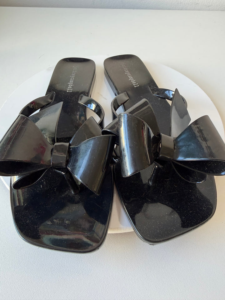 Jeffrey Campbell Black Jelly Flip Flops Size 9