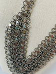 Silver Tone Chain Statement Necklace