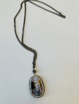 Brand Cazon Agate  and Crystal Pendent Necklace