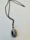 Brand Cazon Agate  and Crystal Pendent Necklace