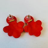 J. Crew Beaded Flutter Earrings in Orange