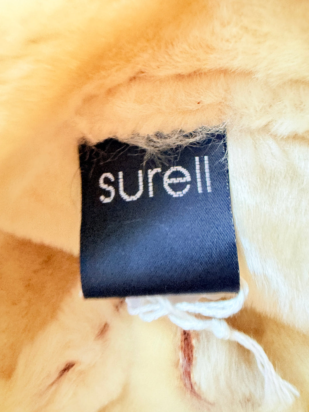 Surell Chestnut Suede Shearling Cloche Bucket Hat