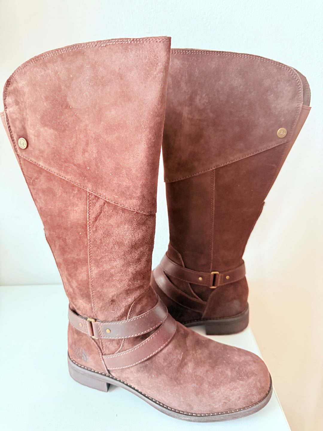 The North Face Women’s Bridgeton Brown Suede Knee Boots Size 8.5