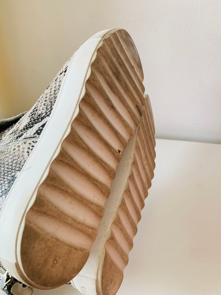 J/Slides Slip on Snake Print Sneaker Size 9