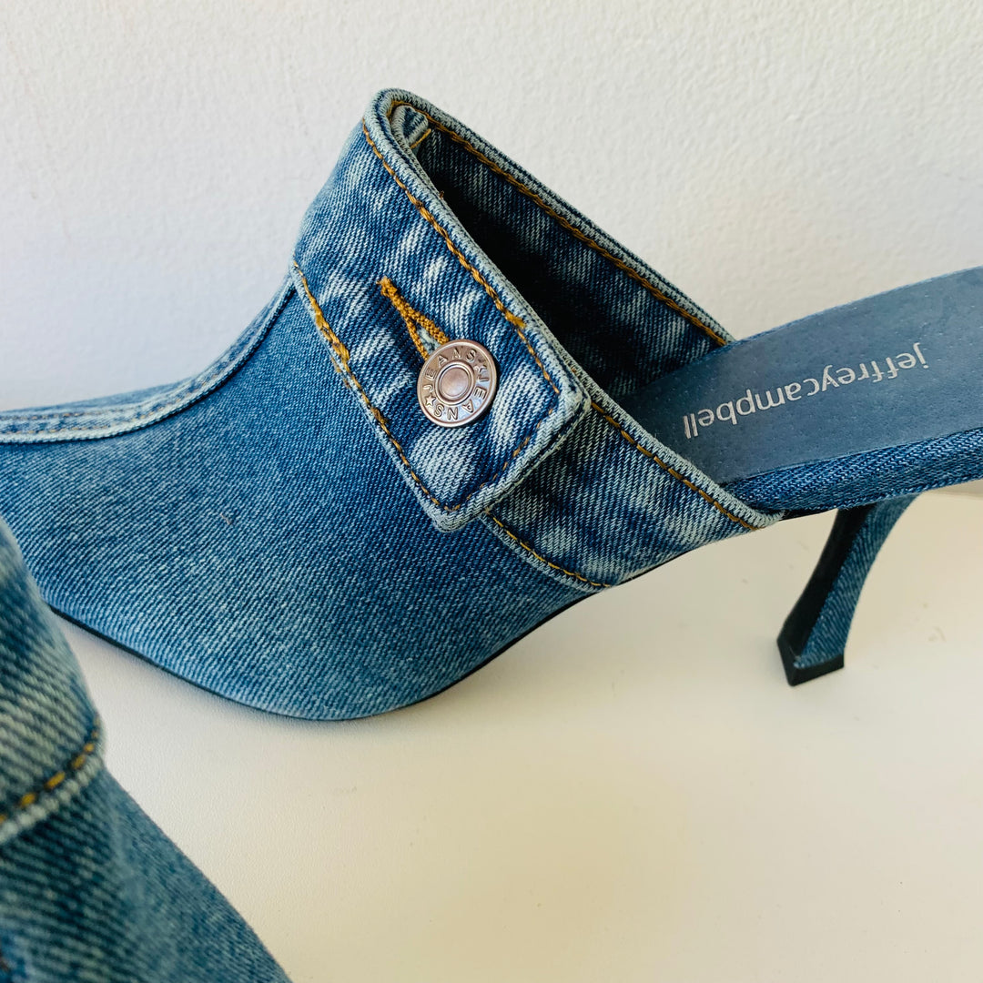 Jeffrey Campbell Jean Heeled Mules Size 10 (Fit like a 9-91/2) New