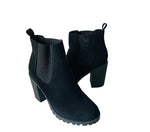 Soda Glove Ankle Boots with Lug Sole Elastic Gore Heeled Boots Size 10 New