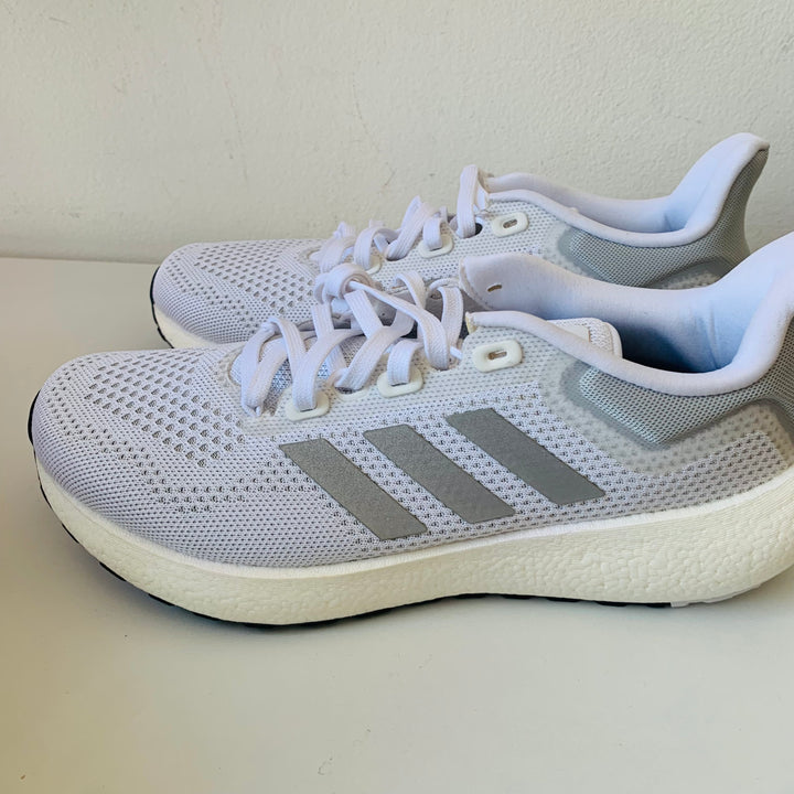 Adidas Pureboost Jet W Silver Metallic Running Shoes New In Box Size 9