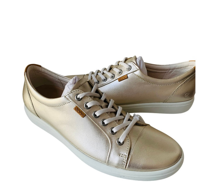 ECCO Soft Gold Metallic Sneakers Size 41 (US 10-10.5) New In Box