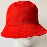 Burberry Authentic Reversible Cotton Blend Bucket Hat in Red