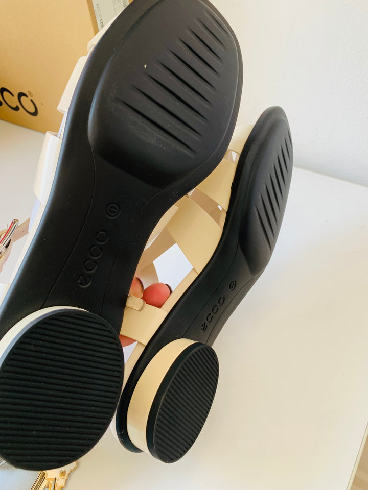 Ecco Sculpted Alba 25 Off White Sandal Size 41 (US 10-10.5) New In Box