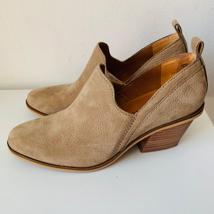 Lucky Brand Tan Suede Booties Size 6.5