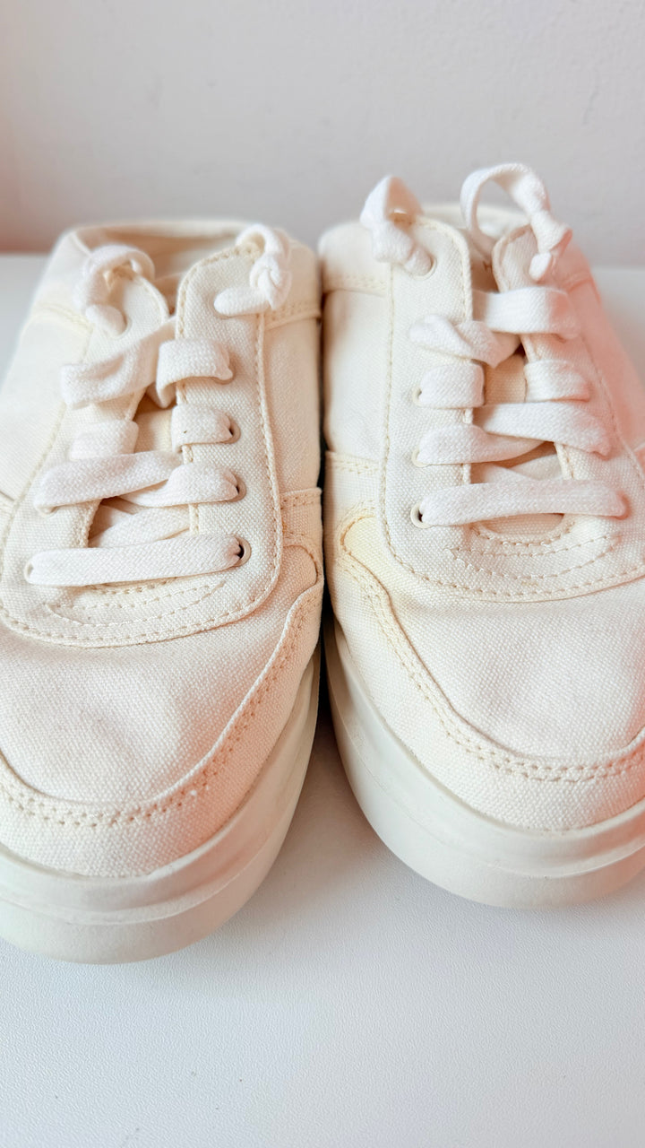 Cole Haan Grand Pro Series Rally Canvas Mule Sneakers in Cream Size 8 Women’s