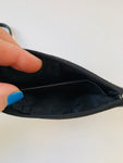 Calvin Klein Black Pebble Grain Leather Wristlet