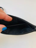 Calvin Klein Black Pebble Grain Leather Wristlet