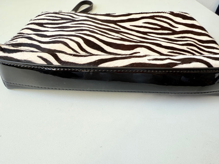 White House Black Market Zebra Clutch/Wristlet Handbag