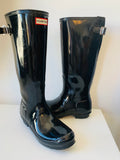 Hunter Original Women’s Gloss Black Rainboots Size 10