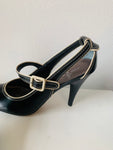 Linea Paolo Black/Cream Leather Mary Jane Spectator Pump Size 7.5 Narrow