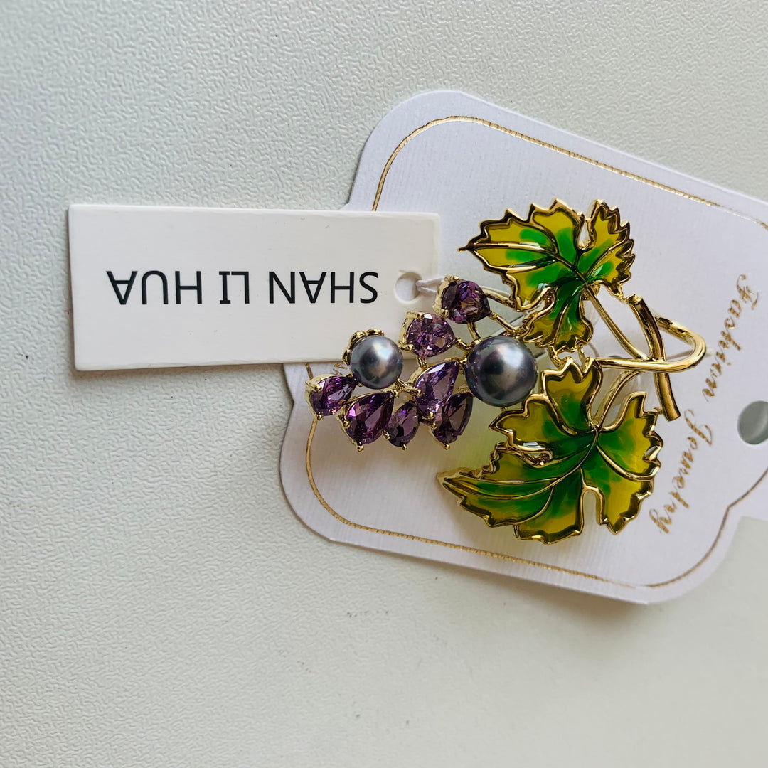 Shan Li Hua Grap Brooch New With Tag