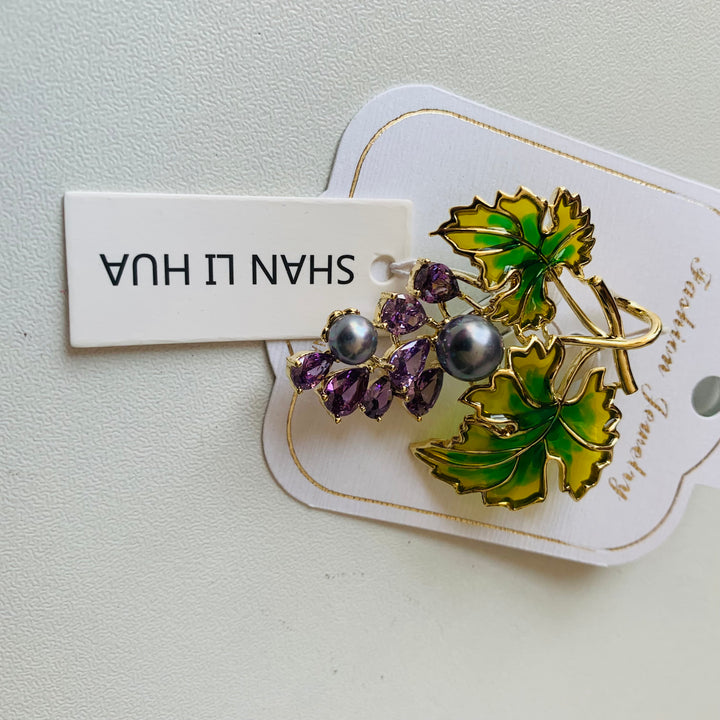 Shan Li Hua Grap Brooch New With Tag
