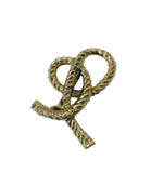 Braided Twist Knot Gold Tone Brooch