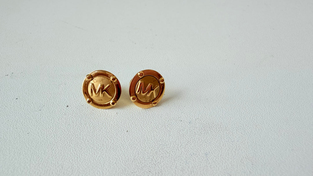 Michael Kors Goldtone Button Post Pierced Earrings