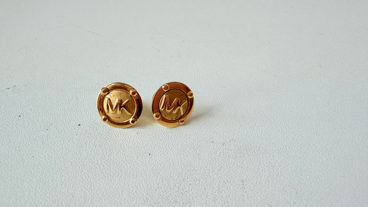 Michael Kors Goldtone Button Post Pierced Earrings