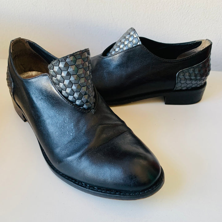 Daniella Lehavi Slip On Black And Grey Loafers Size 38