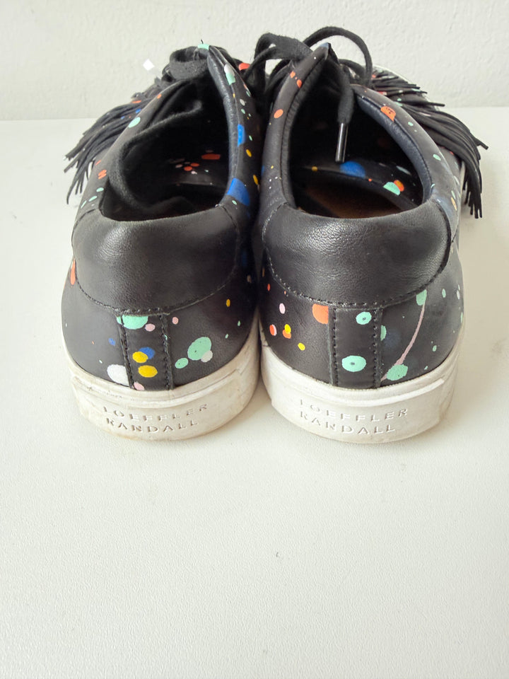 Loeffler Randall Logan Splatter Print Tasseled Leather Sneakers Size 7.5 Women’s