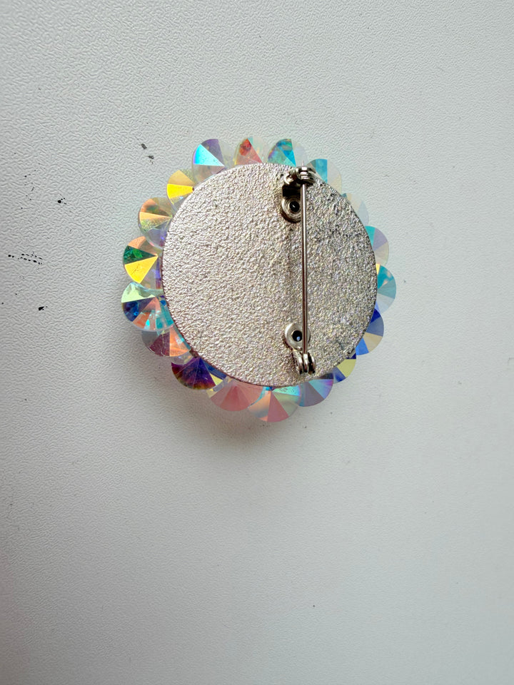 Vintage Handmade Swarovski Crystal Brooch