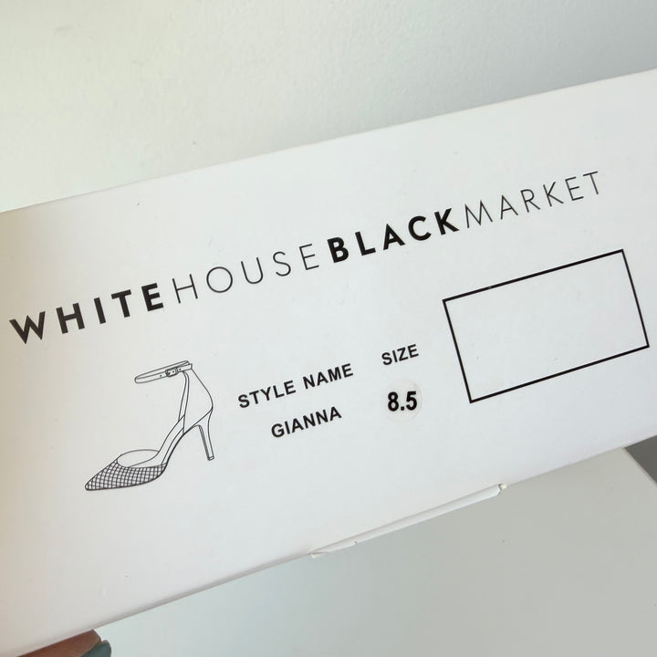 White House Black Market Gianna Black And White Gingham Pumps Size 8.5 New in Box